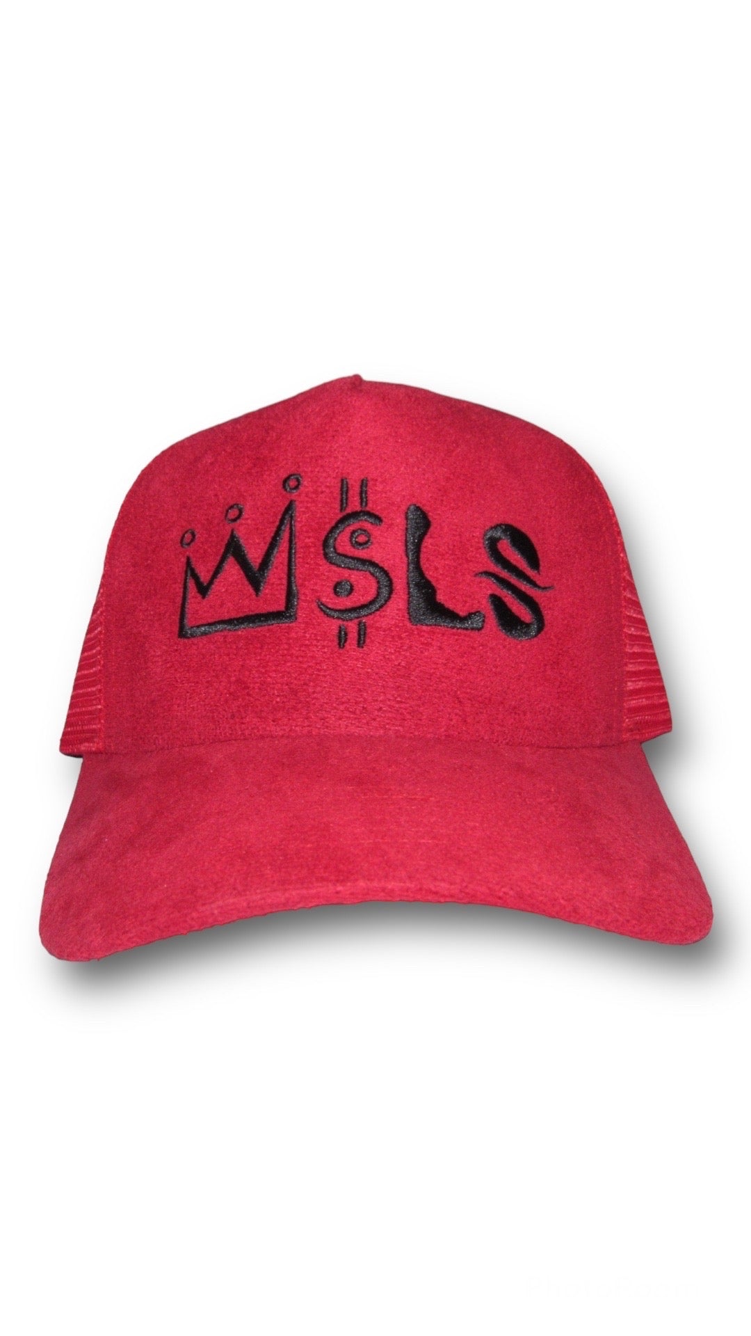 Red cheap suede cap